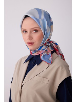 Belli Obje Desen Ipek Twill Eşarp  - 2026 Ilkbahar-Yaz (T)  4300-35