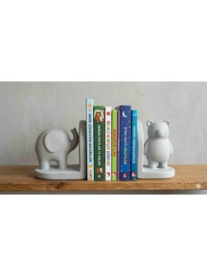BerMey Düş Ormanı Minimal Hayvan Figürlü Dekoratif Kitap Tutucu