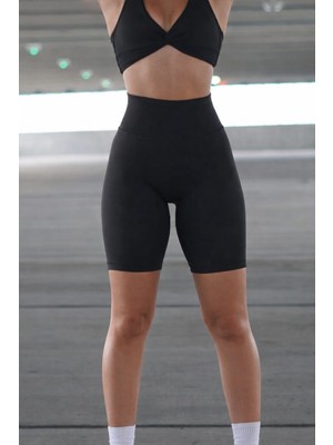 Kadın Yüksek Bel Toparlayıcı Tayt Şort  & Voleybol & Deniz & Günlük & Etek Altı Spor Şortu