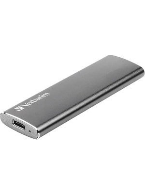 Verbatim VX500 SSD 1 Tb Uzay Grisi 29G Harici SSD USB 3.0 SSD Windows ve Mac Os x Için Hafif Taşınabilir Sürücü Usb-C Yüksek Hızlı Flash Bellek Okuma 500 Mb/s Yazma 290 Mb/s