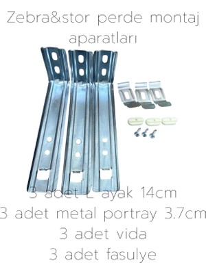 Zebra&stor Perde Duvar Montaj Aparatları 3.7cm