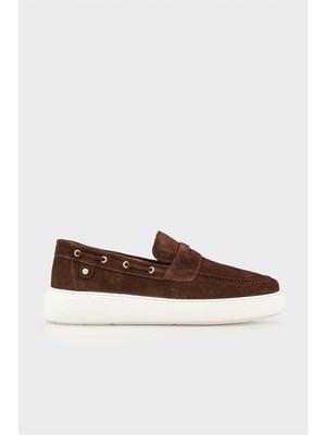 Elle Kahve Deri Erkek Günlük Loafer