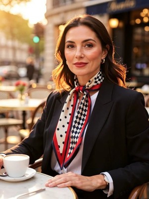 Marsilyan Modern Desenli Kadın Fular – Ceket, Elbise ve Gömlek Kombinleri Için, Hediye Olarak Ideal