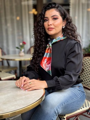 Marsilyan Bohem  Çiçek Desenli Modern Desenli Fular,boyun, Çanta & Saç Aksesuarı – Şık Hediye Alternatifi