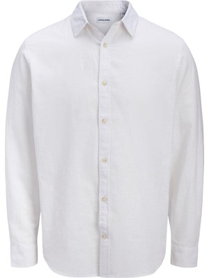 Jack & Jones Jjesummer Linen Blend Erkek Keten Karışımlı Uzun Kollu Gömlek Yazlık