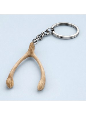 İnci Sepette Lades Anahtarlık Lucky Charm Şans Getiren Wishbone Anahtarlık Hediye Seti Özel Şans Tılsımı Minimal