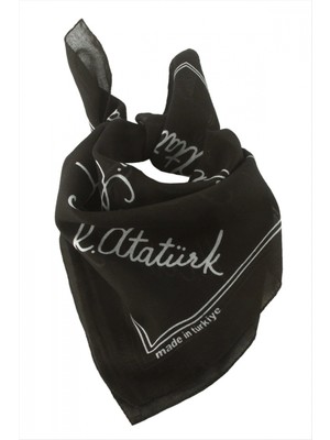Marsilyan Atatürk Imzalı Desenli Bandana 50*50