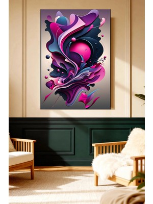 Mushen Studio Soyut Pembe Akış Modern Sanat Kanvas Tablo
