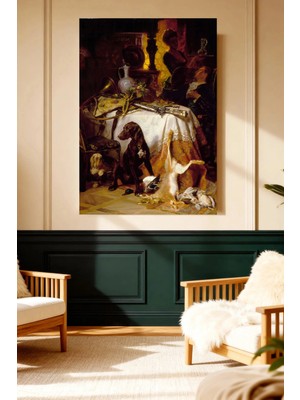 Mushen Studio Ördekler Sulak Alan Kanvas Tablo Klasik Duvar Dekoru Sanat Eseri Çerçevesiz Ev Ofis