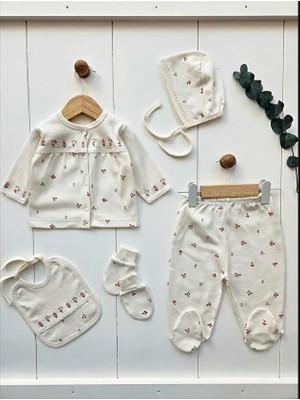 Ozz Baby Kız Bebek Lale Nakış Işlemeli Bahar Esintisi Model 10 'lü Yeni Doğan Hastane Çıkış Zıbın Seti