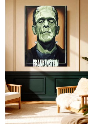 Mushen Studio Frankenstein Portre Pop Art Tarzı Kanvas Tablo