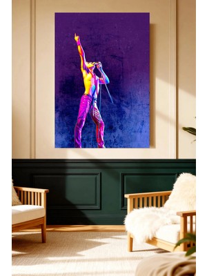 Mushen Studio F.m  Konser Sahnesi Neon Kanvas Tablo Solvent Baskı Müzik Sanatı Duvar Dekoru Canvas