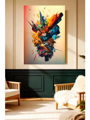 Mushen Studio Soyut Renk Patlaması Modern Kanvas Tablo