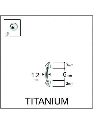 Aida Jewelss Yüksek Kalite G23 Titanium Spayk 3mm x 6mm x 1.2mm Titanyum Banana Piercing
