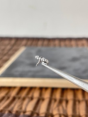Aida Jewelss %100 Cerrahi Çelik  Dragon 6x1.2mm Çelik Labret Piercing