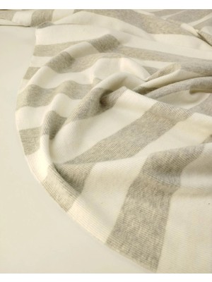 Kumaş Parça Gri Beyaz Renklerde Kaşkorse Örme Kumaş En: 95CM