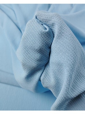 Kumaş Parça Açık Mavi Renkte Bürümcüklü Jarse Kumaş 160X220CM