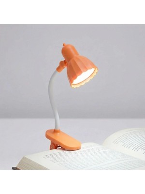 Marsilyan Lale Model Mandallı LED Kitap Okuma Lambası – Kıvrılabilir Esnek Gövdeli, Taşınabilir Gece Lambası &amp;amp; Masaüstü Okuma Işığı (4887)