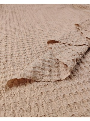 Kumaş Parça Küllü Pembe Bej Arası Renkte Bürümcüklü Jarse Kumaş 155X190CM