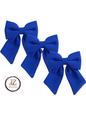 Jz Moda 3'lü Şifon Fiyonk Otomatik Klipsli Toka Seti - Farklı Renk Seçenekli Kurdele Saç Aksesuarı