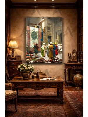 Artease Jean Leon Gerome Halı Tüccarı (1887) Kanvas Tablo