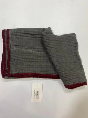 İpekal Ipekal Müslin Şal Gri Bordo