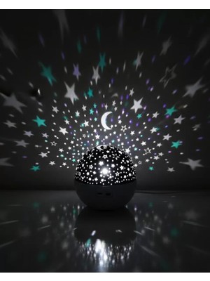 Balcali Zaman Ayarlı Fişli Yıldız Projektör Ortam Lambası - DE0024-5KHQN4