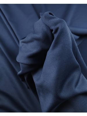 Kumaş Parça Lacivert Renkte Krep Jarse Kumaş 150X260CM