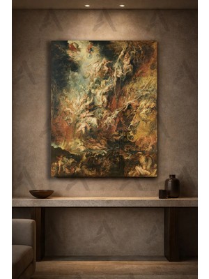 Artease Peter Paul Rubens Asi Meleklerin Düşüşü (1621) Kanvas Tablo