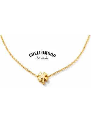 Chellomood Minimal Yonca Kolye-Günlük Zarif Şık Şans Kolyeleri