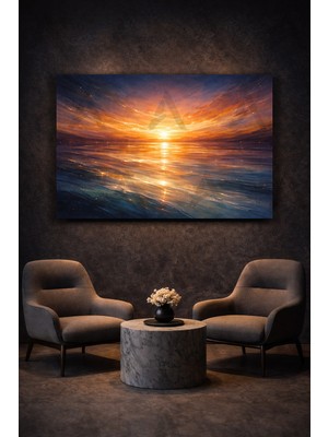 Artease Soyut Günbatımı Yansıması Kanvas Tablo