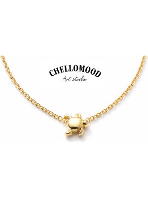 Chellomood Minimal Kaplumbağa Kolye -Günlük Zarif Şık Şans Kolyeleri