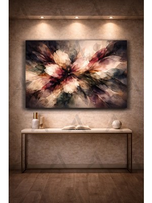 Artease Soyut Çiçek Tasarımı Kanvas Tablo