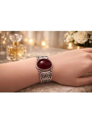 Banum Luxury Doğal Taşlı Zamak Zarif El Işi Tasarım Bileklik