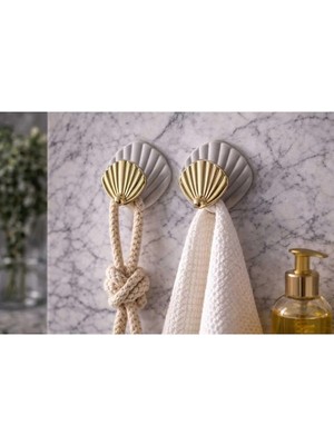 Banum Luxury Çok Amaçlı Plastik Gold 2 Çift Duvar Askılık