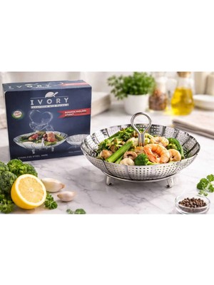 Banum Luxury Lüx Paslanmas Çelik Buharda Haşlama Aparatı