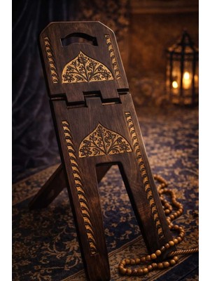 Banum Luxury Lüx El Işçiliği Ceviz Ağacından Kuran Okuma Rahlesi