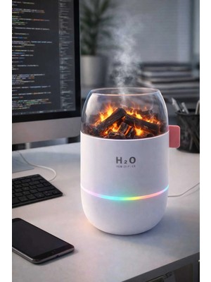 Banum Luxury H2O Hava Nemlendirici Odun Işıklı Alet