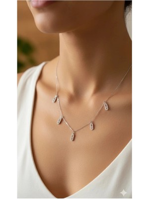 Banum Luxury Messıka Desenli Zarif Çelik Kolye