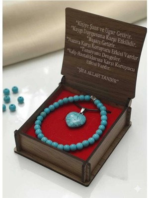 Banum Luxury Doğal Turkuaz Taşlı Set