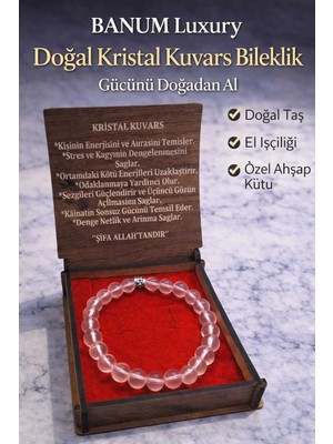 Banum Luxury Dogal Kristal Kuvars Bileklik