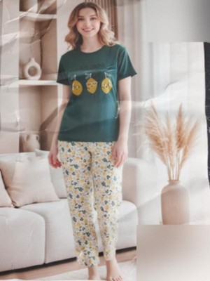 Nexo Pijama Takımı Limonlu Güllü