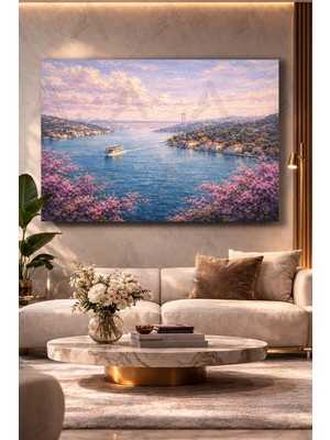 Artease İstanbul Boğazında İlkbahar Manzarası Kanvas Tablo
