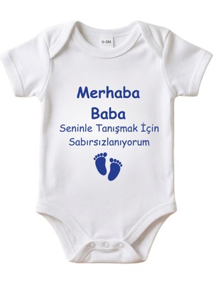 Egg Baby Babaya Hamilelik Müjdesi ve Duyurusu Için Bebek Zıbın Body %100 Pamuk Hediye Zıbın