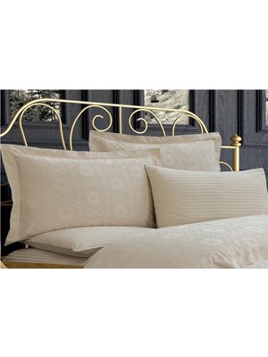 Finezza Jardin Bambu Jakar Kumaş Bej Ikili Oksford Yastık Kılıfı 60X80 cm 1302