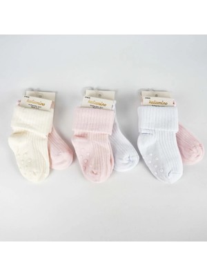Pazarcan Mey Ithalat® Ginny 2'li Abs'li Kız Bebek Soket Çorap K44109 (Adet Fi̇yatidir)