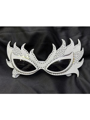 Pazarcan Mey Ithalat® Taşlı Gecenin Yıldızı Beyaz Parti Alev Gözlük