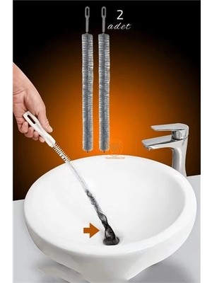 Pazarcan Mey Ithalat® Mutfak Banyo Lavabo Gider Açma Fırçası 2 Adet