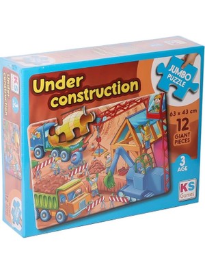 Pazarcan Mey Ithalat® Jp 314004 Under Construction Puzzle 12 Parça