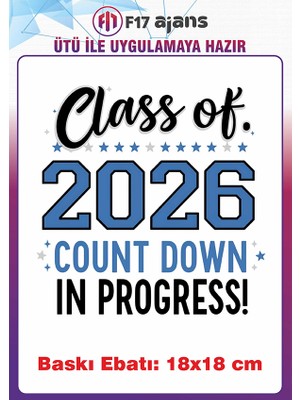 F17 Ajans Üniversite Kolej Yazı Temalı Ütü ile Yapışan Tekstil Kumaş Tişört Dtf Baskı